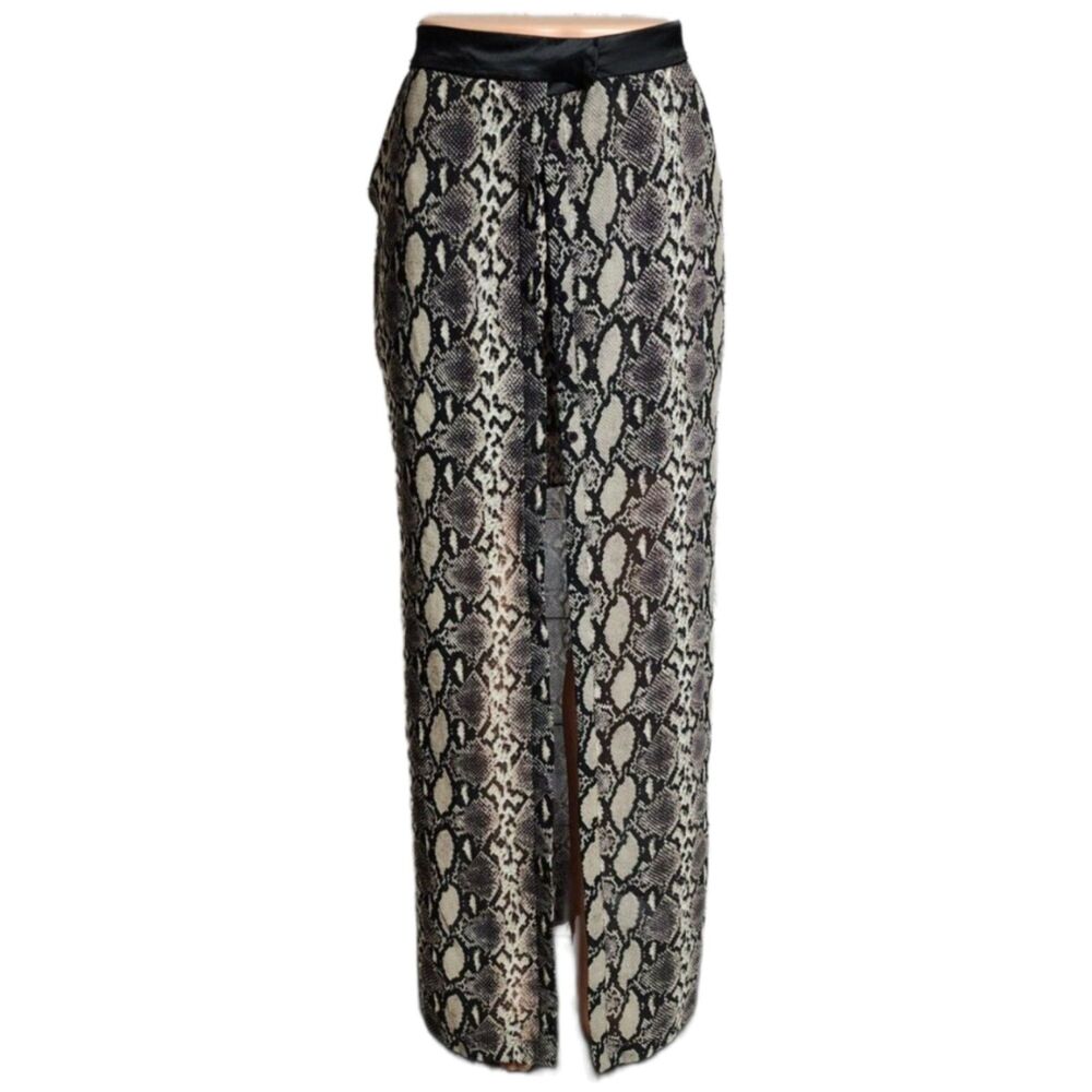 Muche et Muchette Snake Print Maxi Skirt with Built-In Shorts - S/M